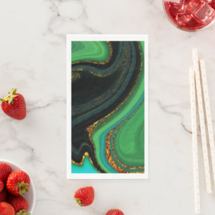 Serviette En Papier motif abstrait marbré