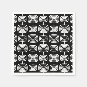 Serviette En Papier Motif Abstrait moderne du milieu du siècle