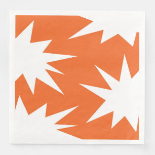 Serviette En Papier motif Abstrait - orange