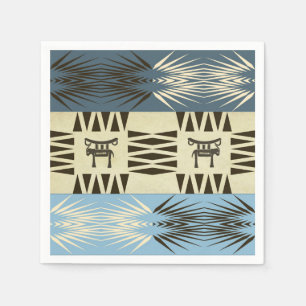 Serviette En Papier motif africain tribal ethnique