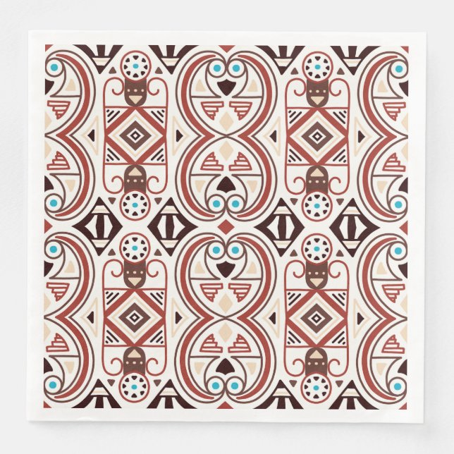 Serviette En Papier Motif amérindien (Devant)