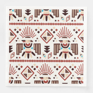 Serviette En Papier Motif amérindien