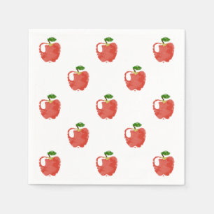 Serviette En Papier Motif Apple aquarelle