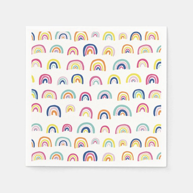 Serviette En Papier Motif arc-en-ciel (Devant)