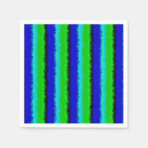 Serviette En Papier Motif arc-en-ciel bleu vert abstrait 3D