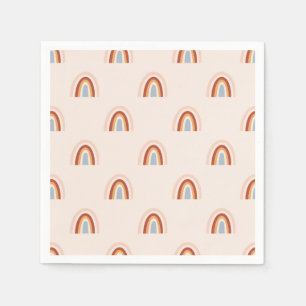 Serviette En Papier Motif arc-en-ciel Doodle doux