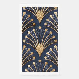 Serviette En Papier Motif Art Déco or