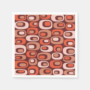 Serviette En Papier Motif atomique moderne du milieu du siècle