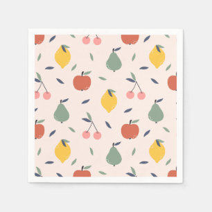 Serviette En Papier Motif aux fruits mignons