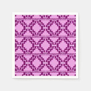 Serviette En Papier Motif aztèque Ikat - Violet améthyste et violet