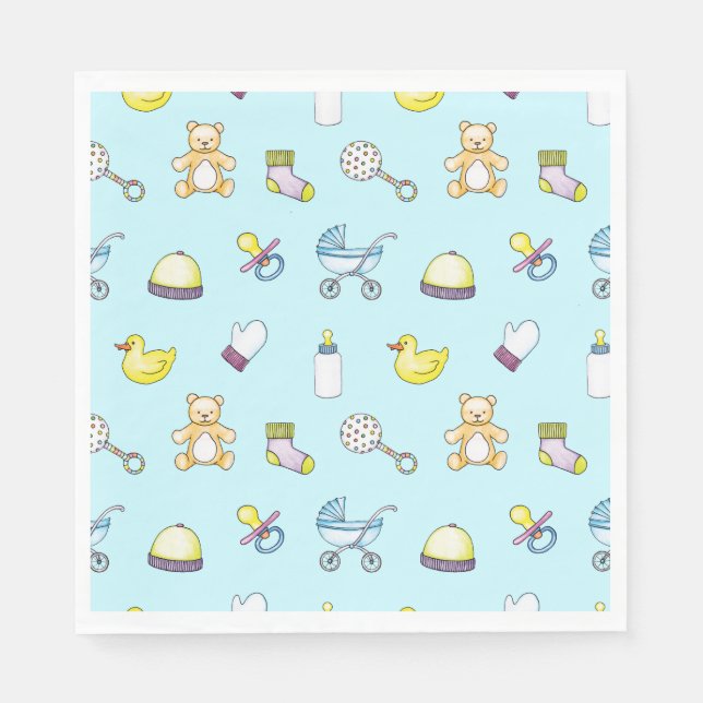 Serviette En Papier Motif baby shower (Devant)