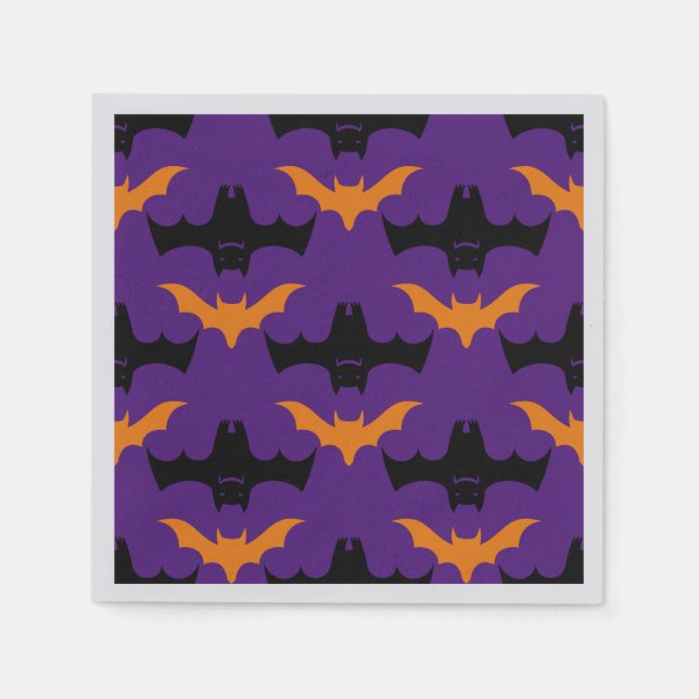 Serviette En Papier Motif Bat Halloween (Devant)