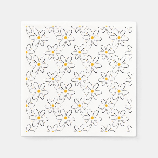 Serviette En Papier Motif blanc (Devant)