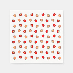 Serviette En Papier Motif blanc Preppy rose Flower Arrière - plan