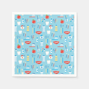 Serviette En Papier Motif bleu dentaire