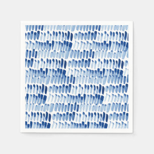 Serviette En Papier Motif bleu shibori aquarelle