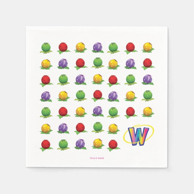 Serviette En Papier Motif Blue Berry (Devant)