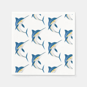 Serviette En Papier Motif Blue Marlin