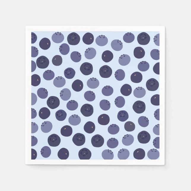 Serviette En Papier Motif Blueberry (Devant)