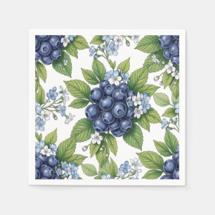 Serviette En Papier Motif botanique de fleur de bleuet vintage