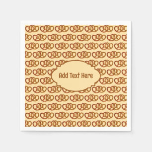 Serviette En Papier Motif Bretzels Liés - Nourriture de Fête de Boulan