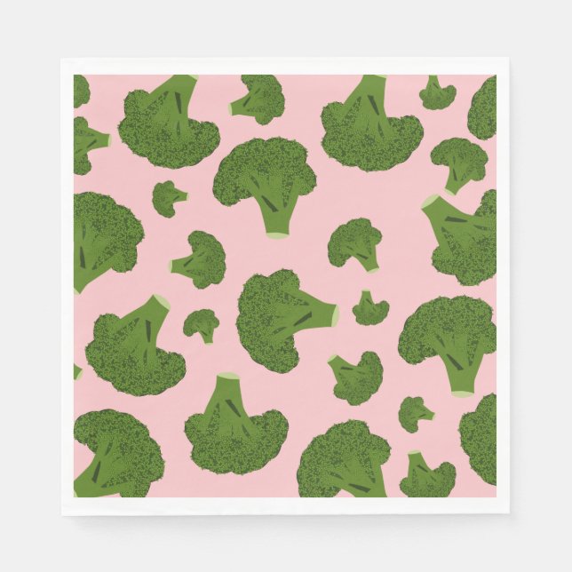 Serviette En Papier Motif Broccoli (Devant)