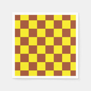 Serviette En Papier Motif Brown  jaune