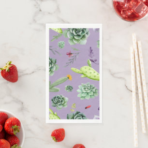 Serviette En Papier Motif Cactus 7