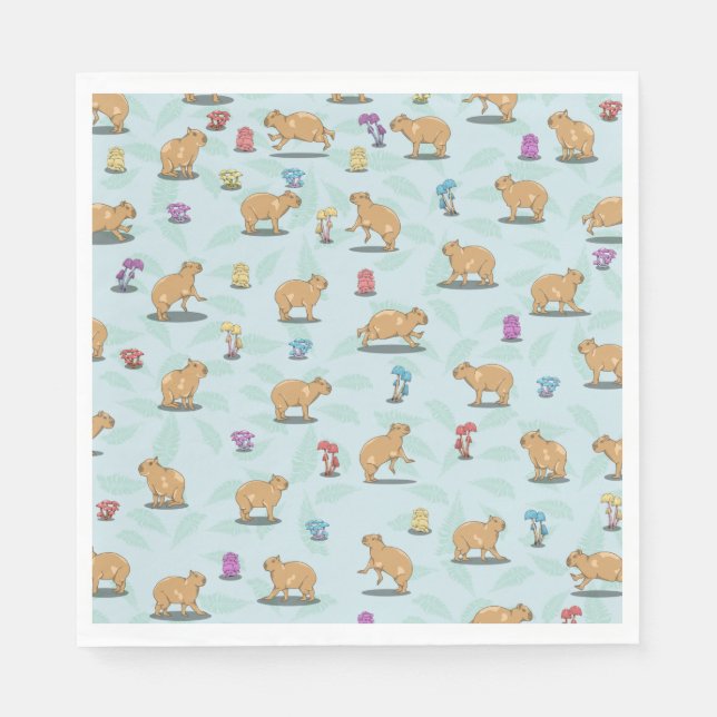 Serviette En Papier Motif Capybara (Devant)