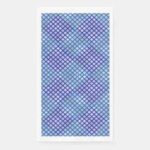 Serviette En Papier Motif Checker diagonal Bleu 02,w LGrey BG