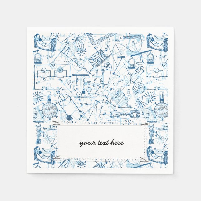 Serviette En Papier Motif chimique de l'école (Devant)