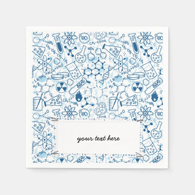 Serviette En Papier Motif chimique de l'école (Devant)