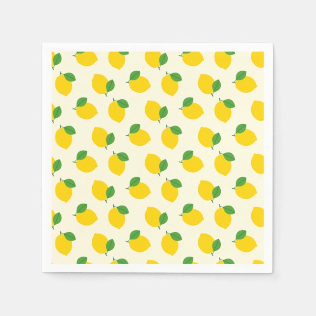 Serviette En Papier Motif citron (Devant)
