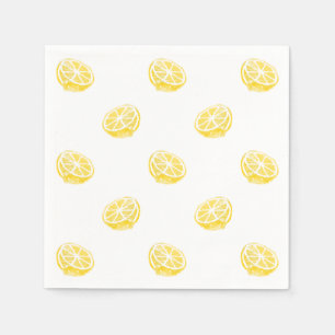 Serviette En Papier Motif citron aquarelle