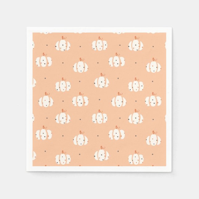 Serviette En Papier Motif Citrouille Abstrait (Devant)