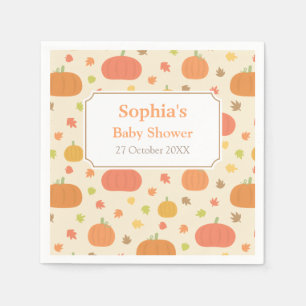 Serviette En Papier Motif Citrouille Automne Thème d'automne Cocktail 