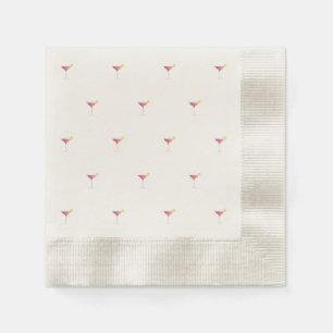 Serviette En Papier Motif cocktail rose