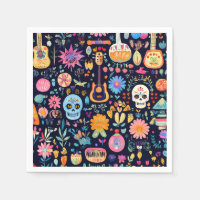 Motif coloré de Dias de los muertos