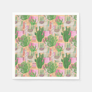 Serviette En Papier Motif coloré de lama d'aquarelle