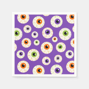 Serviette En Papier Motif coloré Halloween Eyeballs
