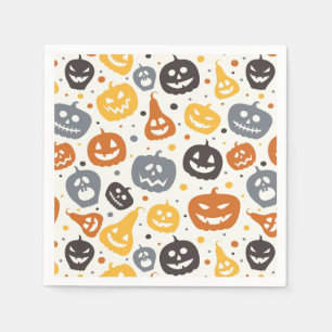 Serviette En Papier Motif coloré Jack-O'-Lantern