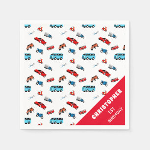 Serviette En Papier Motif Cool d'anniversaire garçon