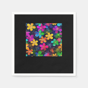 Serviette En Papier Motif couleur néon - Whimsigoth Cottagecore Blu