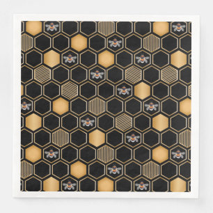 Serviette En Papier Motif d'abeilles