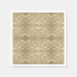 Serviette En Papier Motif damassé vintage élégant