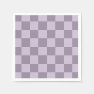 Serviette En Papier Motif damier lavande doux minimaliste