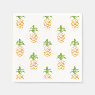 Serviette En Papier Motif d'ananas aquarelle