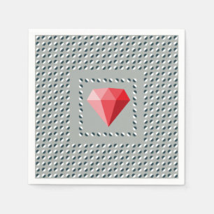 Serviette En Papier Motif dansant Illusion d'optique Rubis