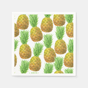 Serviette En Papier Motif d'aquarelle ananas