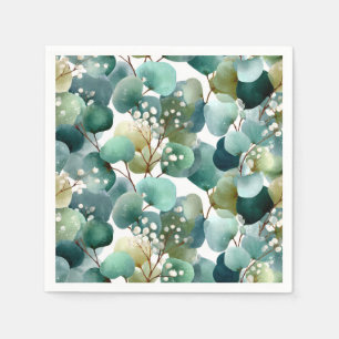 Serviette En Papier Motif d'aquarelle botanique : Fond sans couture